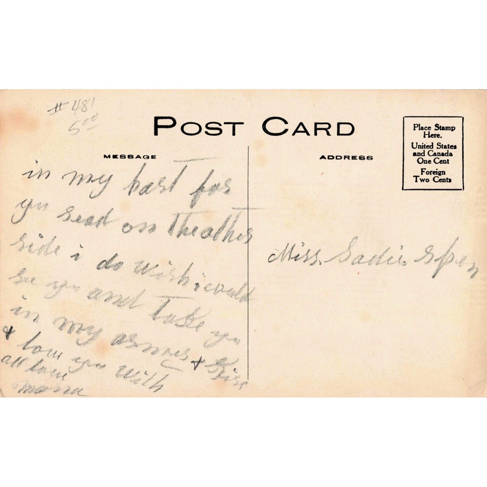 Antique Rochester Photo Press Postcard 31 Room For You Baby Parasol Sepia VG- - Picture 2 of 2